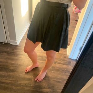 Leather mini skirt